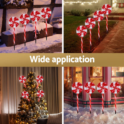 4 PCS Christmas Lights Path Ground Light Garden Decoration 112 LED Jingle Jollys Occasions > Christmas > Outdoor Decorations & Lights Woofy and Whiskers