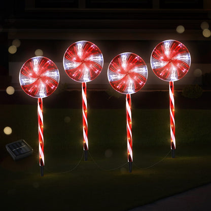 4 PCS Christmas Lights Path Ground Light Garden Decoration 112 LED Jingle Jollys Occasions > Christmas > Outdoor Decorations & Lights Woofy and Whiskers