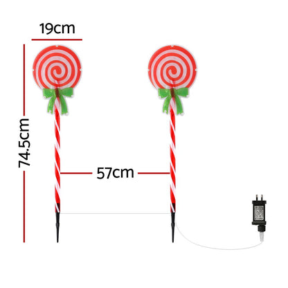 4 PCS Christmas Lights Path Ground Light Garden Decorations 68 LED Jingle Jollys Occasions > Christmas > Outdoor Decorations & Lights Woofy and Whiskers