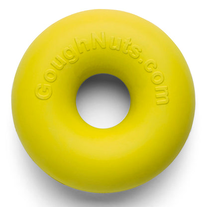 Goughnuts Dog Rings for Aggressive chewers tough dog toys GOUGHNUTS yellow Small