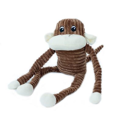 Zippy Paws Spencer the Crinkle Monkey Long Leg Plush Dog Toy - Purple Dog toys zippy paws Brown 43cm