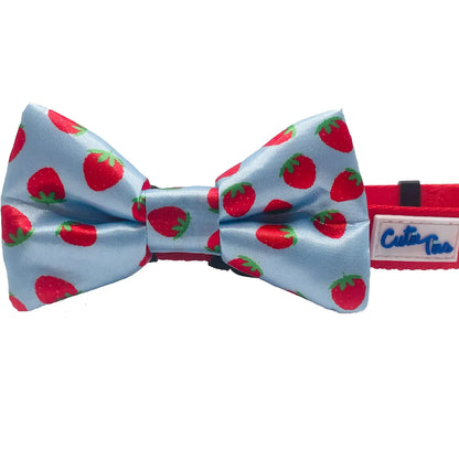 Fish Bone Red Dog Bow Tie Dog Apparel bow tie cuter Ties Strawberry Blue