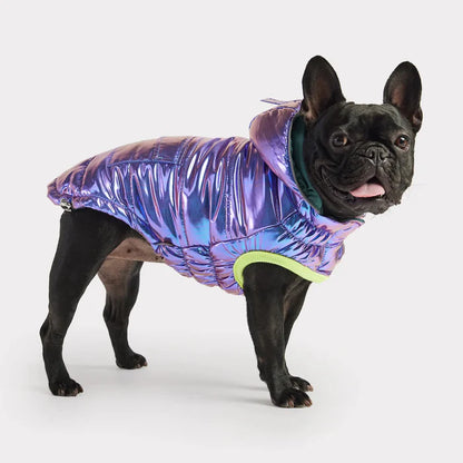 GF Pet Recycled Parka - Camouflage Eco Friendly Pet Coat Woofy and Whiskers S Iridescent Purple Recycled materials