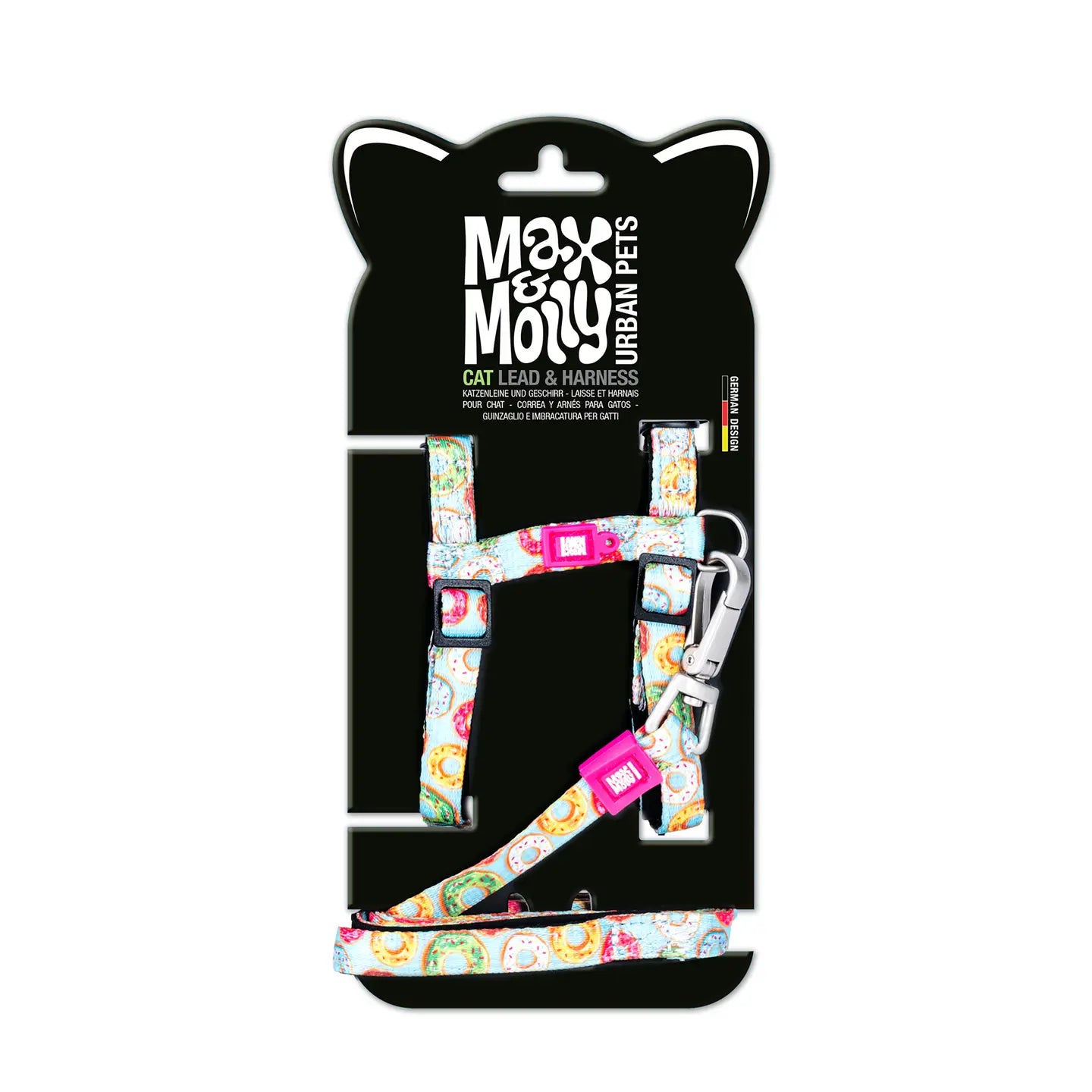 Cat Harnessleash Set - Little Monster1 Size cat harness Max & Molly Urban Pets Donuts