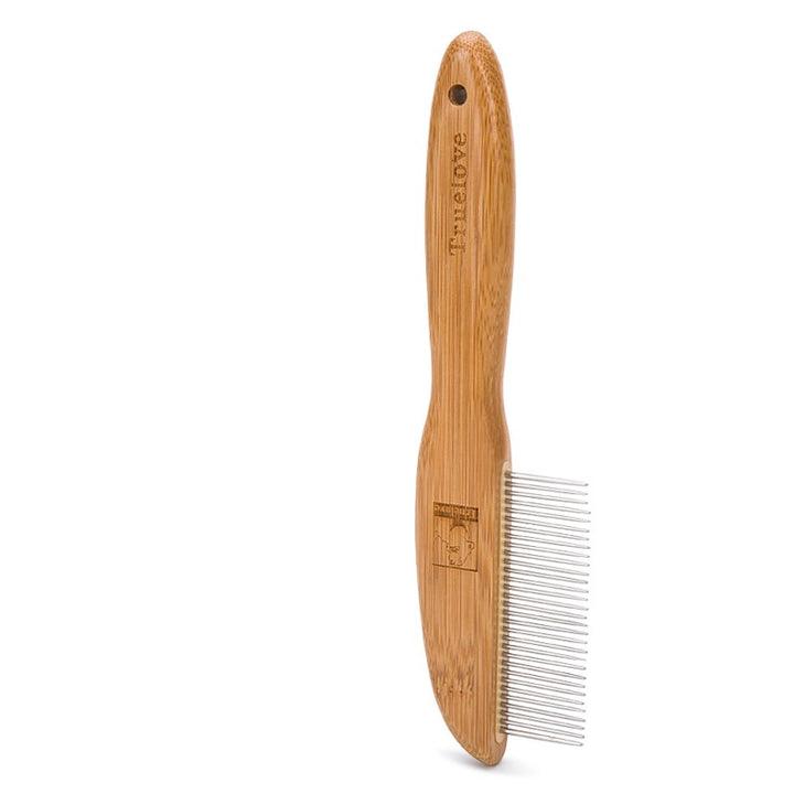 Bamboo Grooming Brush with Fine Toothed CombEco FriendlyWoofy and Whiskers