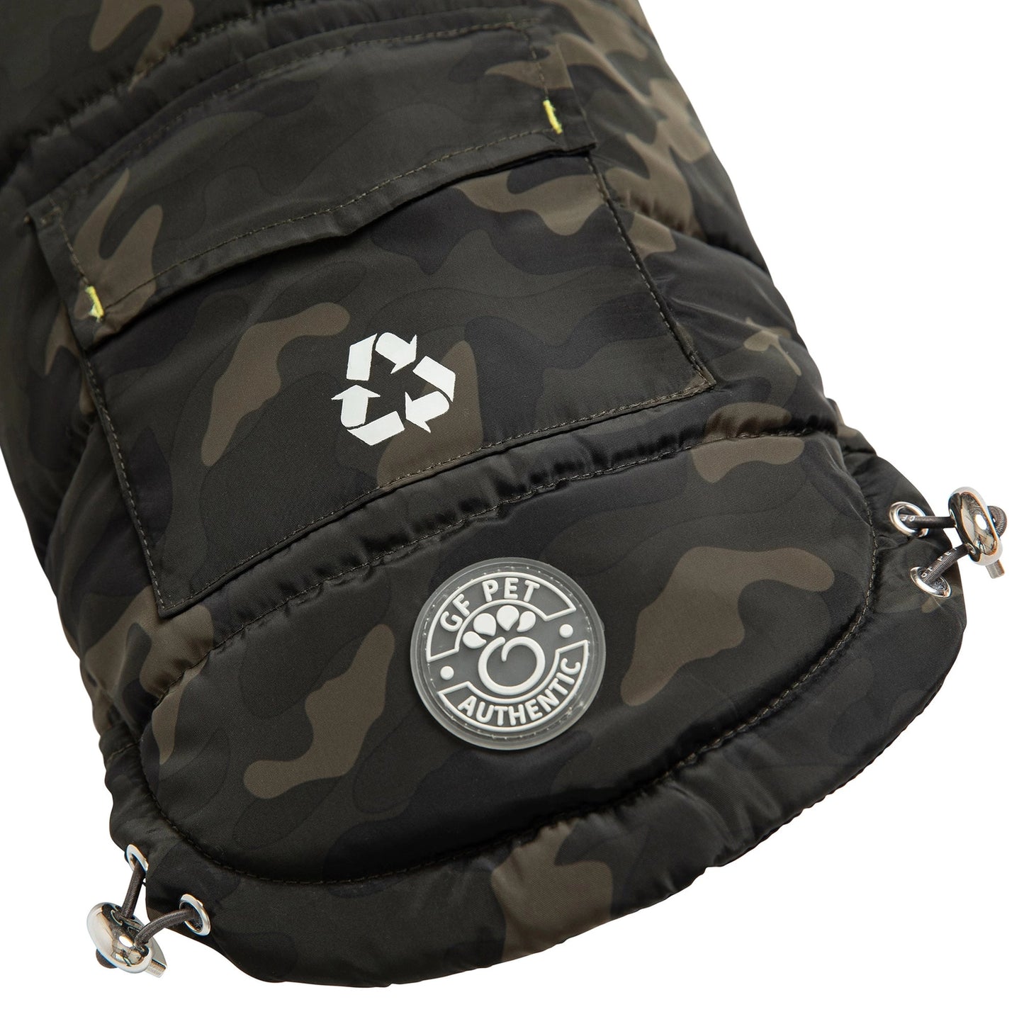 GF Pet Recycled Parka - Camouflage Eco Friendly Pet Coat Woofy and Whiskers