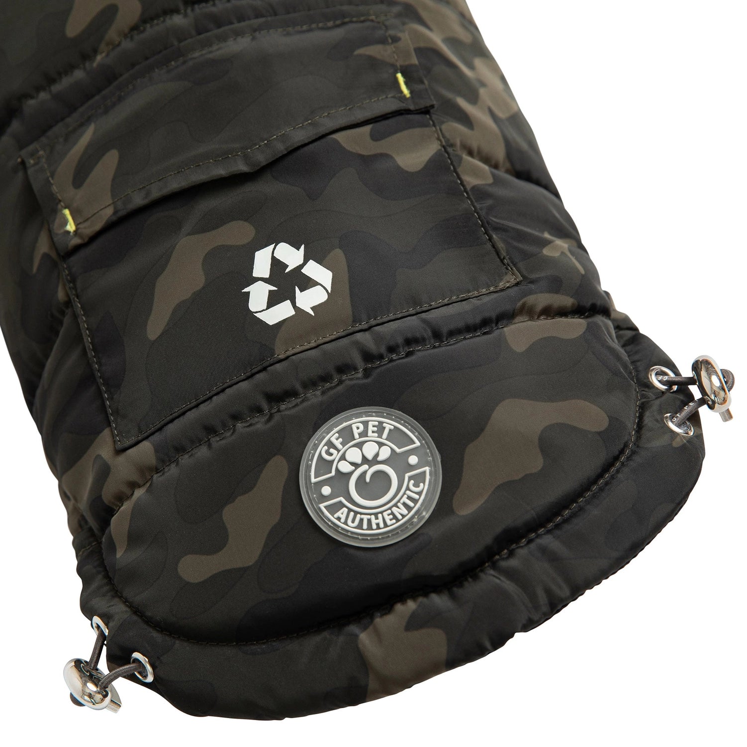 GF Pet Recycled Parka - Camouflage Eco Friendly Pet Coat Woofy and Whiskers