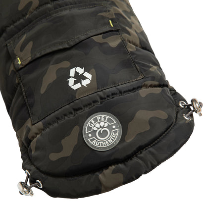 GF Pet Recycled Parka - Camouflage Eco Friendly Pet Coat Woofy and Whiskers