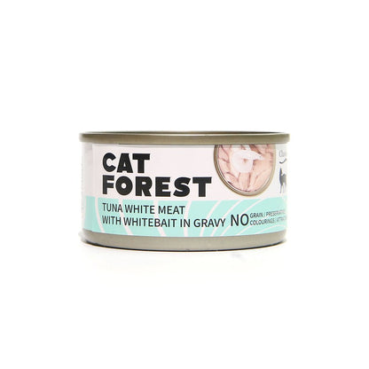 CAT FOREST Classic Tuna White Meat With Seabream In Gravy Cat Canned Food 85G X 24 Pet Care > Pet Food Cat Forest White Bait and Gravy