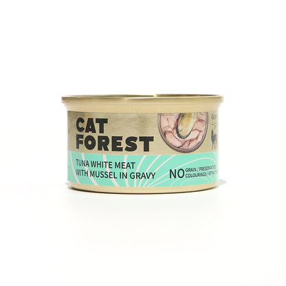 CAT FOREST Classic Tuna White Meat With Seabream In Gravy Cat Canned Food 85G X 24 Pet Care > Pet Food Cat Forest Mussell in Gravy