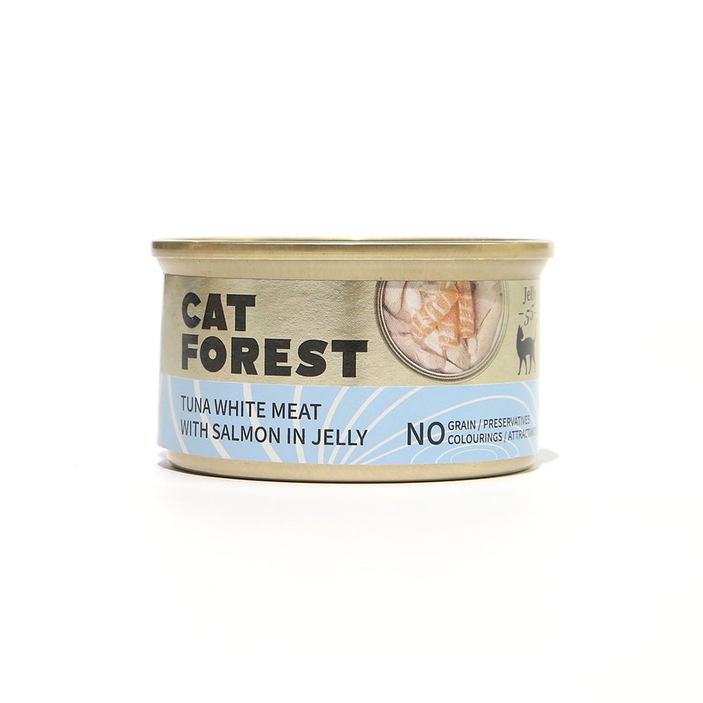 CAT FOREST Classic Tuna White Meat With Seabream In Gravy Cat Canned Food 85G X 24Woofy and Whiskers