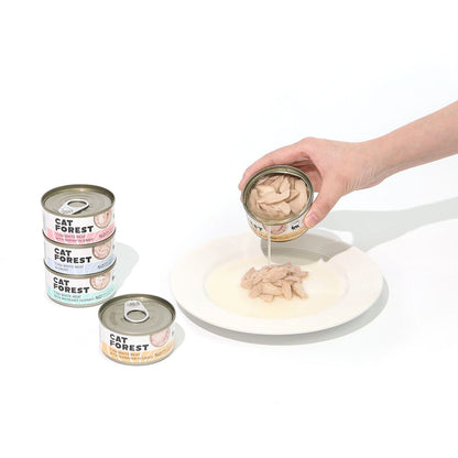 CAT FOREST Classic Tuna White Meat With Seabream In Gravy Cat Canned Food 85G X 24 Pet Care > Pet Food Cat Forest