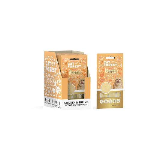 CAT FOREST Puree Chicken With Salmon Cat Treats 12g x 48 Cat treats Cat Forest Tuna