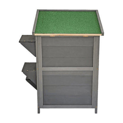Cat House Weatherproof 2-Story Indoor Outdoor Wooden Shelter Bitumen Roof Pet Care > Cleaning & Maintenance Generic