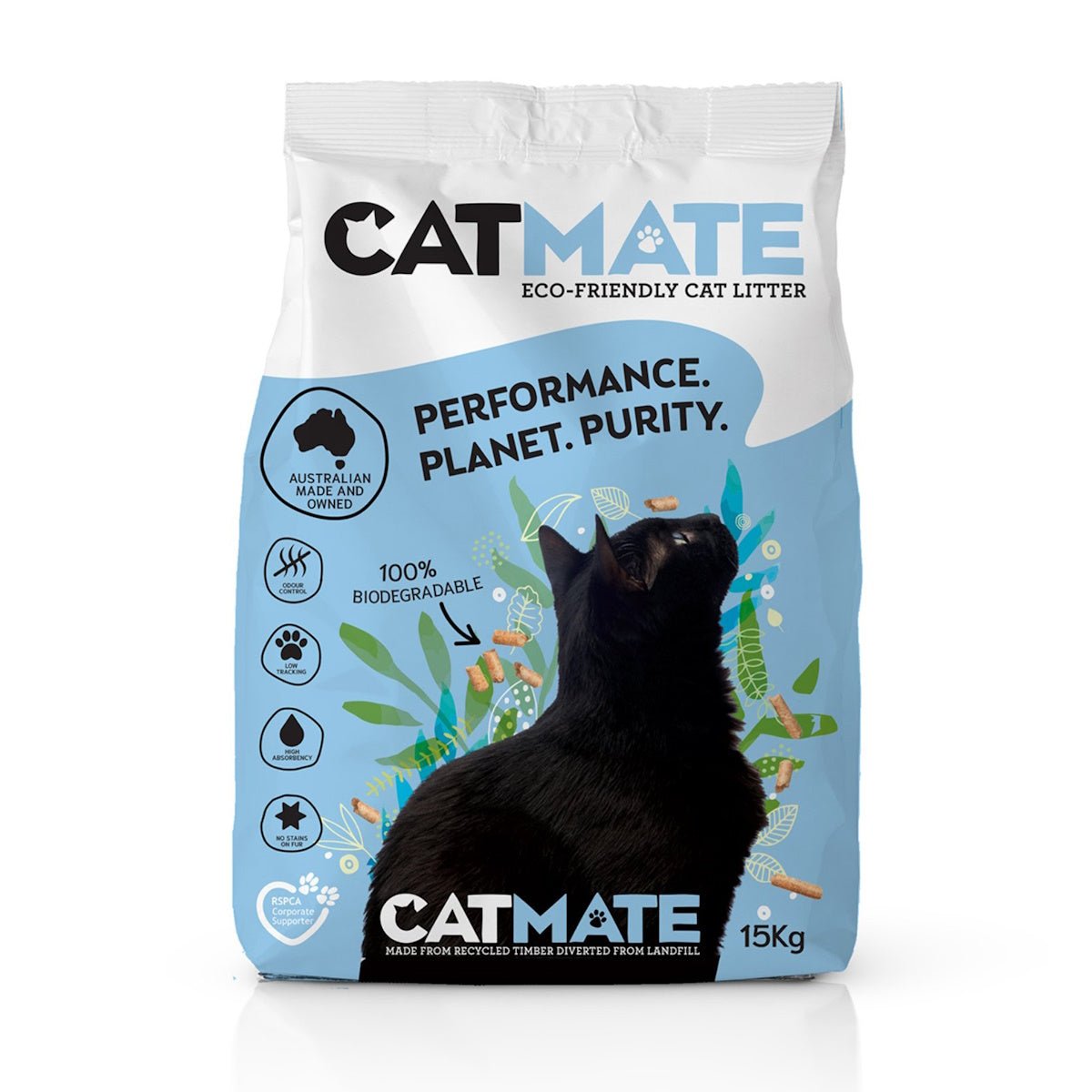 Catmate – Wood Pellet Cat LitterCatmateEco FriendlyWoofy and Whiskers