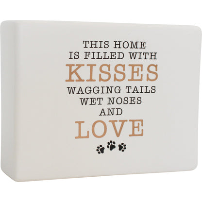 'Kisses and Love' Ceramic Sign decorative plague Lavida