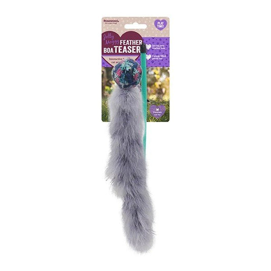 Cheeky 5 Inch Mice catnip cat toy Rosewood Feather boa teaser