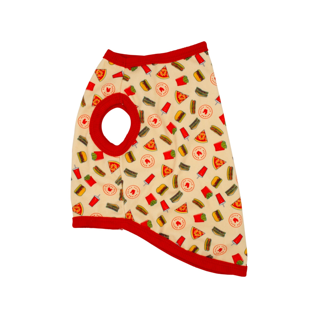 Tasty Threads: Delicious Burger T-Shirt For Your Kitten cat clothing The furry fox