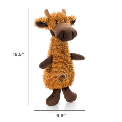 Deluxe :Charming Pets Scruffles Moose Plush Toy , Large 43CM Durable plush dog toy Charming Pets