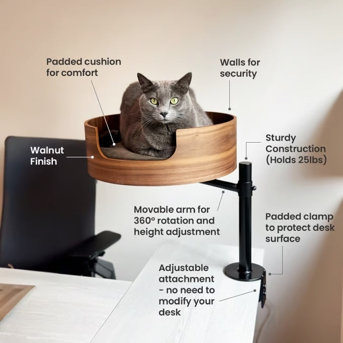 Desk Nest Cat Bed - The Purrfect Cat Bed for Your Desk