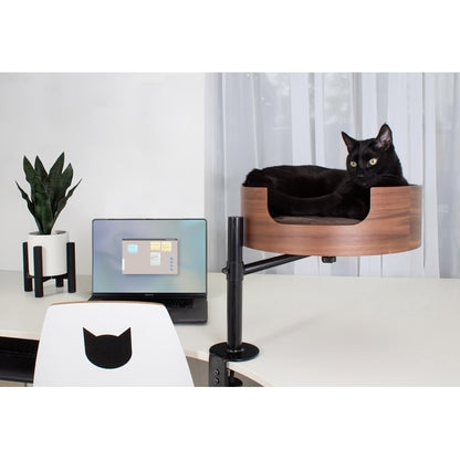 Desk Nest Cat Bed - The Purrfect Cat Bed for Your Desk Cat bed desk Nest Walnut