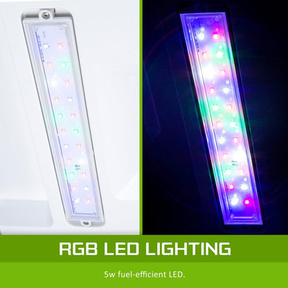 Dynamic Power Aquarium Fish Tank 30L Curved Glass RGB LED Pet Care > Aquarium Dynamic Power