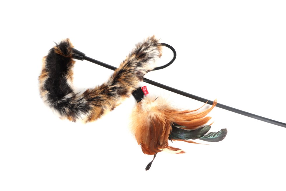 GiGwi Feather Teaser Wand - NaturalWoofy and Whiskers