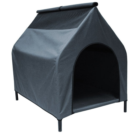 Grey XL Waterproof Portable Flea and Mite Resistant Dog Kennel House Nest Outdoor IndoorWoofy and Whiskers