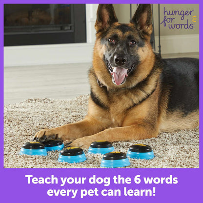 Hunger For Words Talking Pet Essential Words Set interactive dog tog training buttons Hunger for words