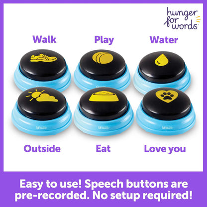 Hunger For Words Talking Pet Essential Words Set interactive dog tog training buttons Hunger for words