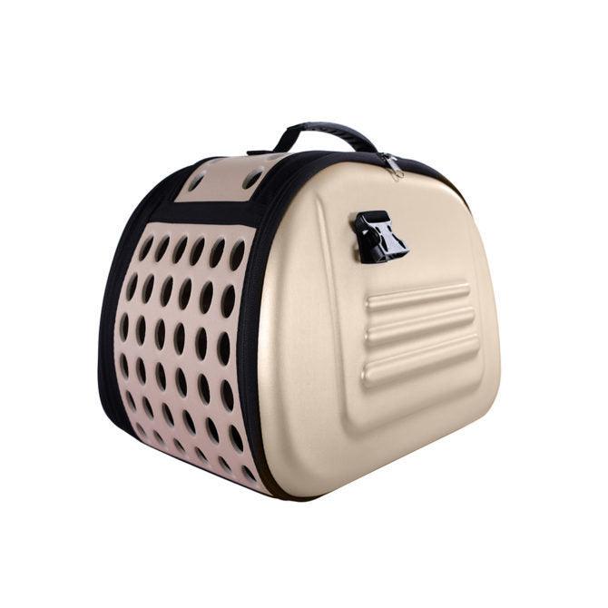 Ibiyaya Classic EVA Collapsible Pet Carrier - BeigeWoofy and Whiskers