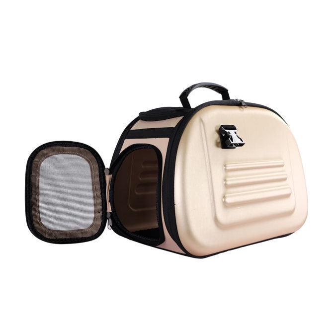 Ibiyaya Classic EVA Collapsible Pet Carrier - BeigeWoofy and Whiskers