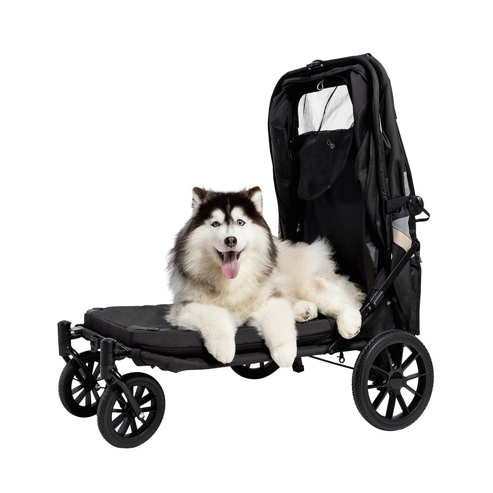 Ibiyaya Grand Cruiser Large Dog Stroller Pram for Dogs up to 50kg600D PET recycled yarnCatsWoofy and Whiskers