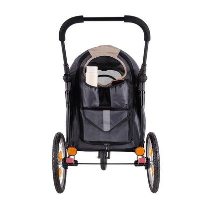 Ibiyaya Happy Pet Trailer / Jogger with Bicycle Attachment 2.0 - Blue Stroller Ibiyaya