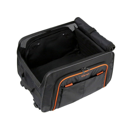 Ibiyaya JetPaw: Expandable Pet Carrier & Backpack - Obsidian/Orange Pet Carrier Ibiyaya