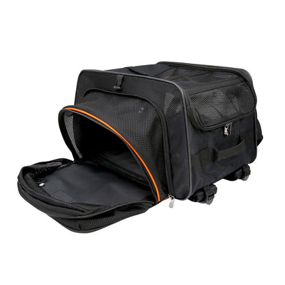 Ibiyaya JetPaw: Expandable Pet Carrier & Backpack - Obsidian/Orange Pet Carrier Ibiyaya