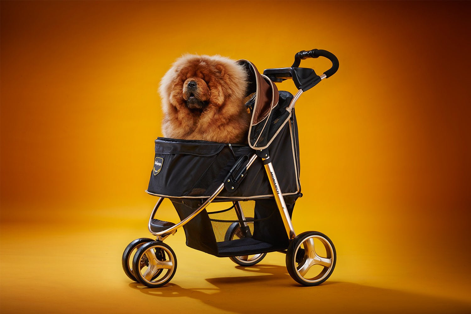 Ibiyaya "Monarch" Premium Pet Jogger Stroller - Luxury GoldScratch Resistant Materialtough and lightweightWoofy and Whiskers