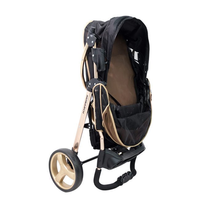 Ibiyaya "Monarch" Premium Pet Jogger Stroller - Luxury GoldScratch Resistant Materialtough and lightweightWoofy and Whiskers