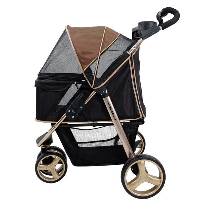 Ibiyaya "Monarch" Premium Pet Jogger Stroller - Luxury GoldScratch Resistant Materialtough and lightweightWoofy and Whiskers