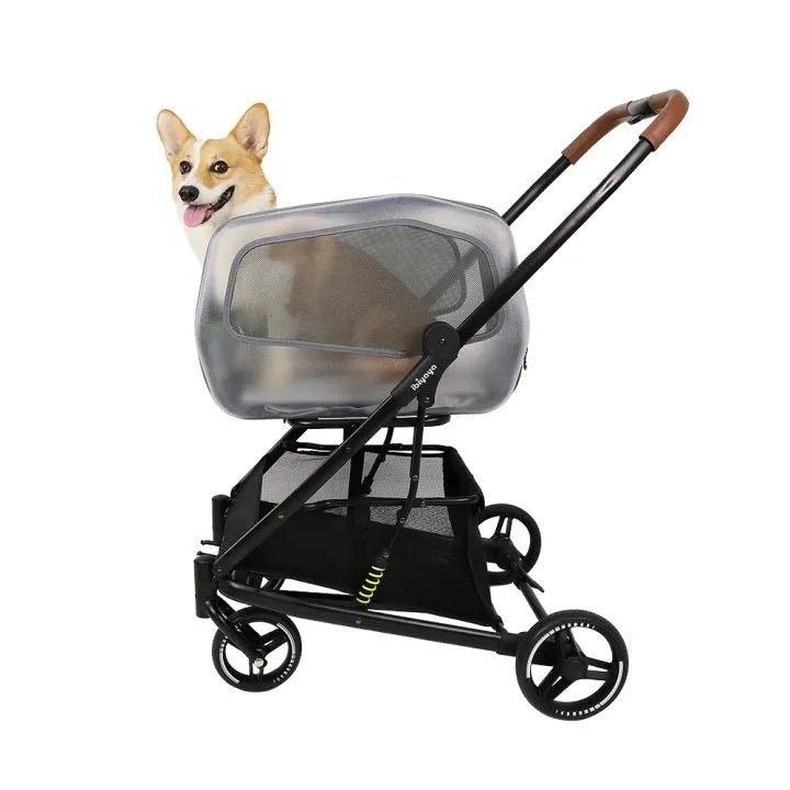 Ibiyaya NeoRider Multi - purpose Detachable Pet Stroller - Silver MistWoofy and Whiskers