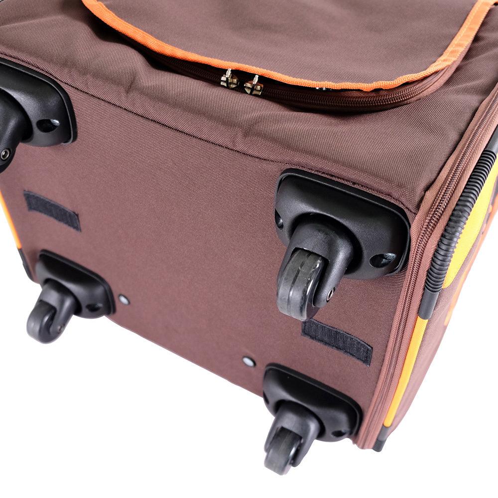 Ibiyaya New Liso Backpack Parallel Transport Pet Trolley - Orange/BrownWoofy and Whiskers