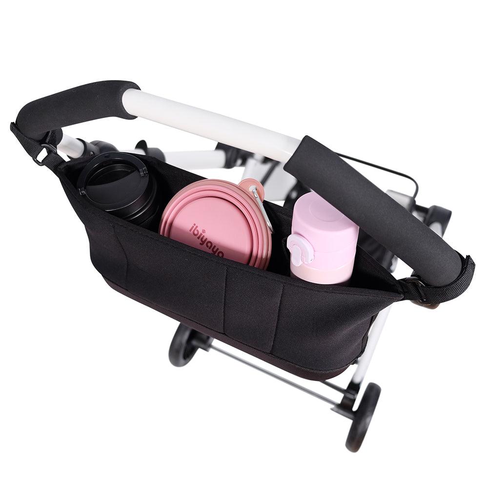 IBIYAYA Pet Pram Organiser Stroller Pouch - BlackWoofy and Whiskers