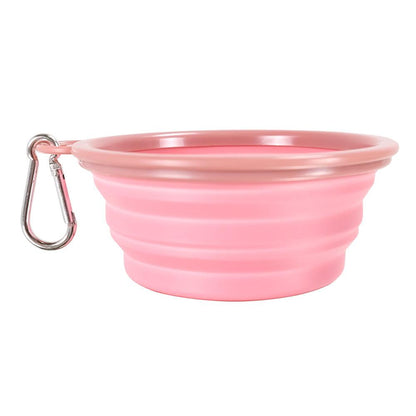 Ibiyaya Quick Bite Collapsible Travel Pet Bowl €- Pink travel water bowl Ibiyaya Pink