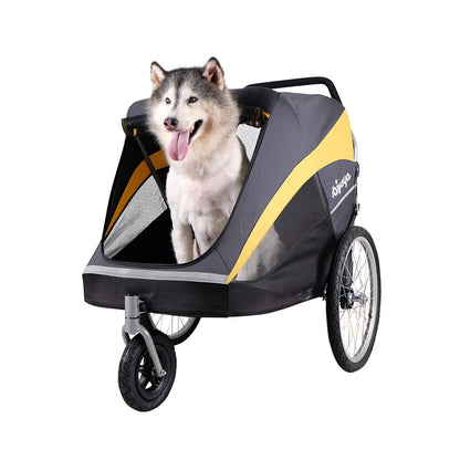 Ibiyaya The Hercules Heavy Duty Pet Stroller in Grey & Yellow Stroller Ibiyaya