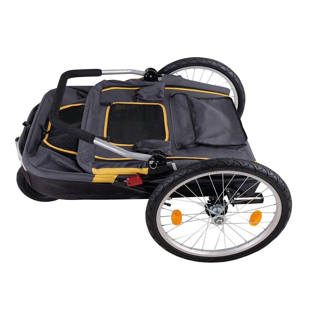 Ibiyaya The Hercules Heavy Duty Pet Stroller in Grey & YellowFor Big DogsWoofy and Whiskers