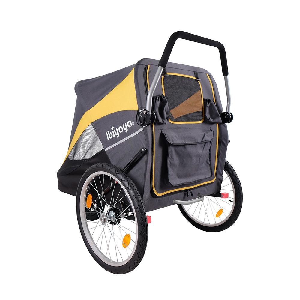 Ibiyaya The Hercules Heavy Duty Pet Stroller in Grey & YellowFor Big DogsWoofy and Whiskers