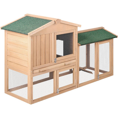 i.Pet Chicken Coop Rabbit Hutch 138cm x 44cm x 85cm Large House Run Cage Wooden Outdoor Pet Care > Coops & Hutches > Small Animal Habitats & Cages Woofy and Whiskers