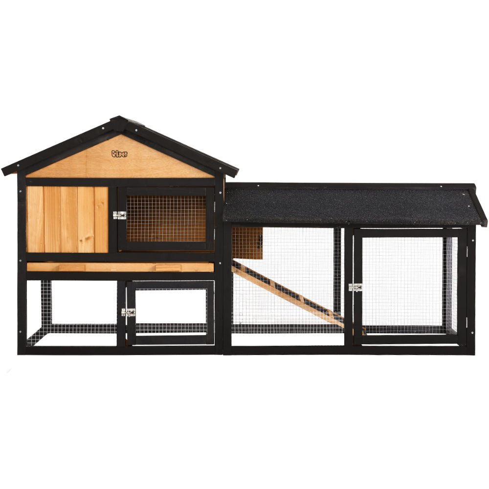 i.Pet Chicken Coop Rabbit Hutch 165cm x 43cm x 86cm Extra Large Run House Cage Wooden OutdoorWoofy and Whiskers