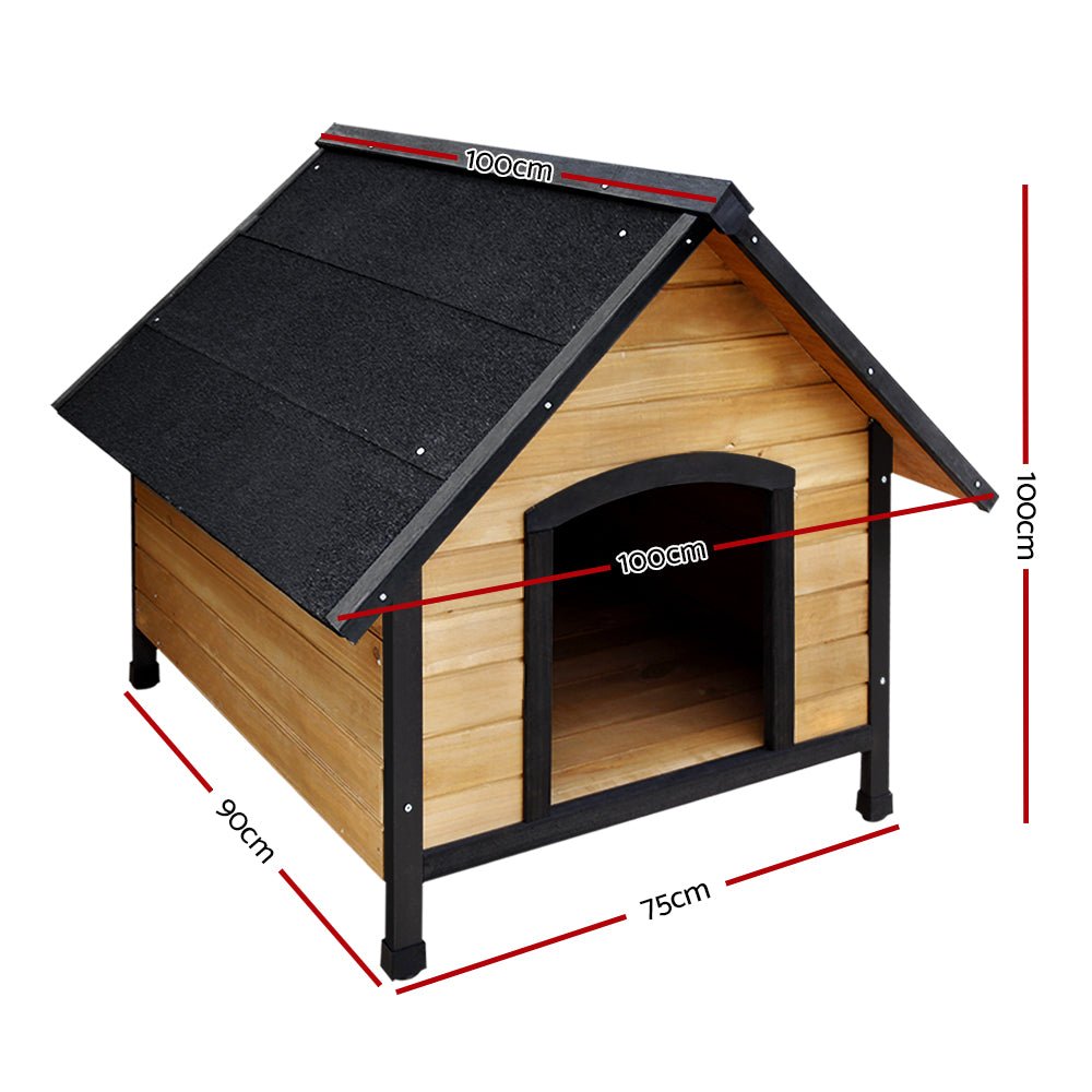 i.Pet Dog Kennel Extra Large Wooden Outdoor House Pet Puppy House XL Crate Cabin WaterproofWoofy and Whiskers