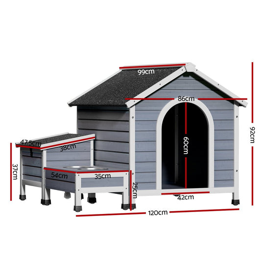 i.Pet Dog Kennel House Large Wooden Outdoor Pet Kennels Indoor Puppy Cabin Pet Care > Dog Supplies > Dog Kennels ipet